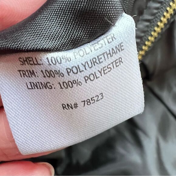 Luii Faux Leather Jacket Zipper Convertible Coat Black and Grey Boucle Size XL - Picture 16 of 16